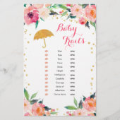 Gold April Showers Baby shower Baby (Voorkant)