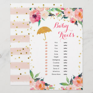 Gold April Showers Baby shower Baby