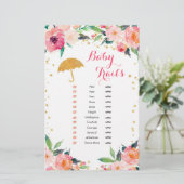 Gold April Showers Baby shower Baby (Staand voorkant)
