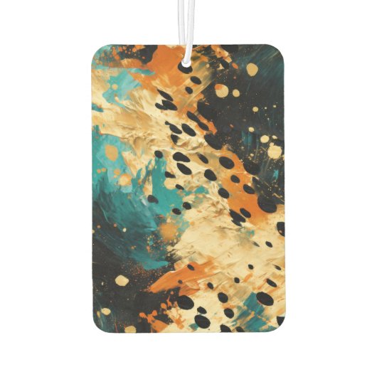 Gold Aqua Black Leopard Animal Luchtverfrisser (Achterkant)