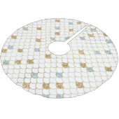 Gold Aqua Blue Glitter Zeemeermin Kerstboom Rok (Gekanteld)