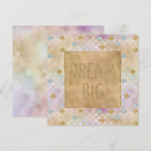 Gold Aqua Glitter Dream Paarse Mermaid (Voorkant / Achterkant)