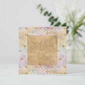 Gold Aqua Glitter Dream Paarse Mermaid (Staand voorkant)