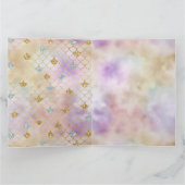 Gold Aqua Glitter Dream Paarse Mermaid      Kaart (Binnen)