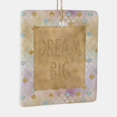 Gold Aqua Glitter Dream Paarse Mermaid          Keramisch Ornament (Rechts)