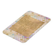 Gold Aqua Glitter Dream Paarse Mermaid Magneet (Linkerzijde)