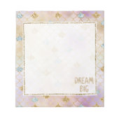 Gold Aqua Glitter Dream Paarse Mermaid Notitieblok (Voorkant)