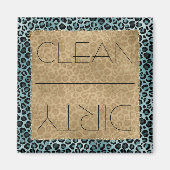 Gold Aqua Leopard-afdruk (schoonmaakwasmachine) Magneet (Voorkant)