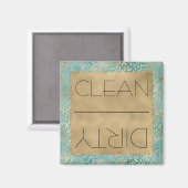 Gold Aqua Leopard-afdruk (schoonmaakwasmachine) Magneet (Voorkant / Achterkant)