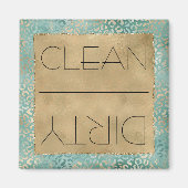 Gold Aqua Leopard-afdruk (schoonmaakwasmachine) Magneet (Voorkant)