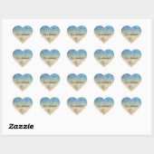 Gold Aqua Paars Glitter Sparkle Hart Sticker (Vel)