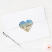 Gold Aqua Paars Glitter Sparkle Hart Sticker (Envelop)