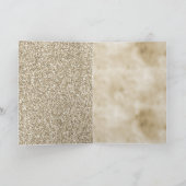Gold Aqua Paars Glitter Sparkle Kaart (Binnen)