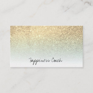 *~* Gold Aqua Pastel White Ombre gradiënt Glitter Visitekaartje