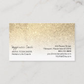 *~* Gold Aqua Pastel White Ombre gradiënt Glitter Visitekaartje (Achterkant)