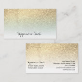 *~* Gold Aqua Pastel White Ombre gradiënt Glitter Visitekaartje (Voorkant / Achterkant)