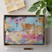 Gold Aqua Roze Abstract Luipaard Tissuepapier (Geschenk)