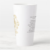 Gold Aquarius Astrology Zodiac Sign | Monogram Latte Mok (Voorkant)