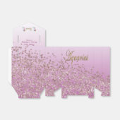 Gold Aquarius & Roos Gold Glitter Verjaardag Bedankdoosjes (Uitgevouwen)