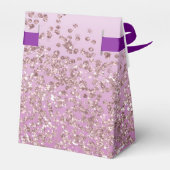 Gold Aquarius & Roos Gold Glitter Verjaardag Bedankdoosjes (Achterkant)