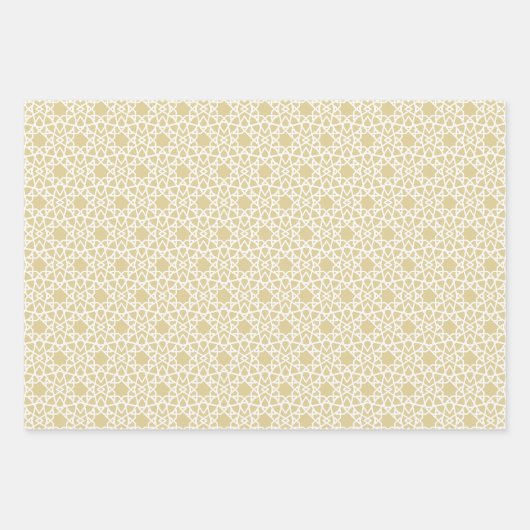 Gold Arabesque Pattern-ontwerp Inpakpapier Vel (Voorkant 2)