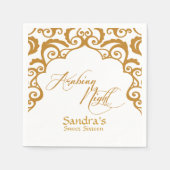 Gold Arabian Nights Party Servetten (Voorkant)