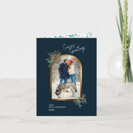 Gold Arch 2 Fotozasons - kerstmis Feestdagen Kaart