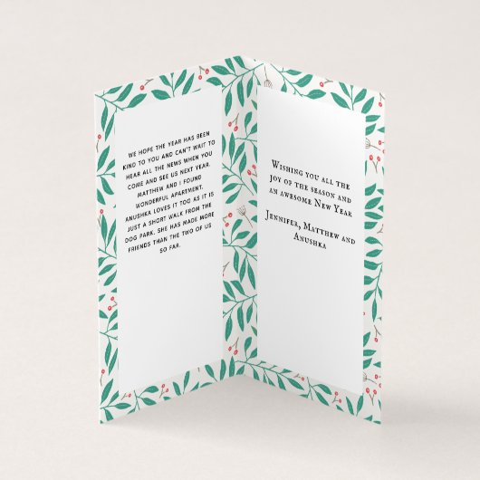 Gold Arch - aangepaste foto's kerstmis Kaart (Binnen)