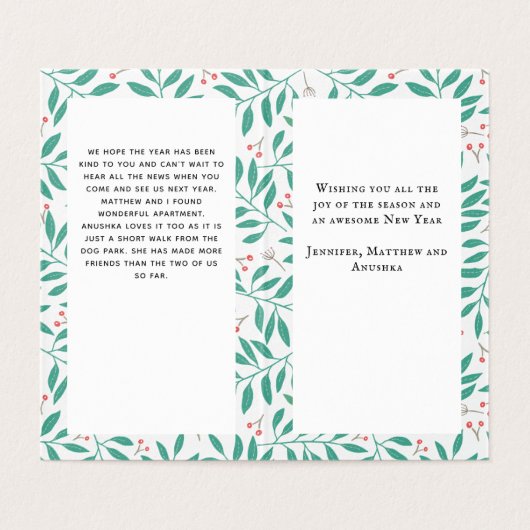 Gold Arch - aangepaste foto's kerstmis Kaart (Binnenkant ongevouwen)