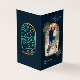 Gold Arch - aangepaste foto's kerstmis Kaart