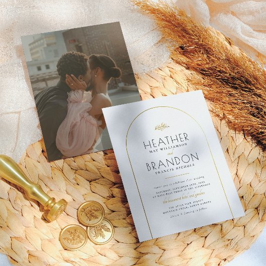 Gold Arch Lijst Elegant Type Budget Foto Weddensch