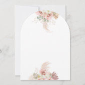 Gold Arch Pampas Grass Bloemen Eerste Heilige Comm Kaart (Achterkant)