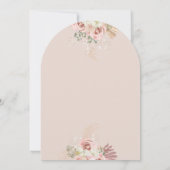 Gold Arch Pampas Grass Bloemen Eerste Heilige Comm Kaart (Achterkant)