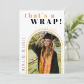 Gold Arches Foto-Afstuderen Aankondiging (Staand voorkant)