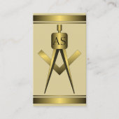 Gold Architect Compass Architectonisch Visitekaart Visitekaartje (Voorkant)