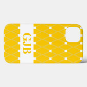 Gold Argyle Lattice met monogram Case-Mate iPhone Case (Achterkant (horizontaal))