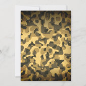 Gold Army Star Camouflage Militaire Pensioen Kaart (Achterkant)