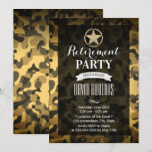 Gold Army Star Camouflage Militaire Pensioen Kaart (Voorkant / Achterkant)