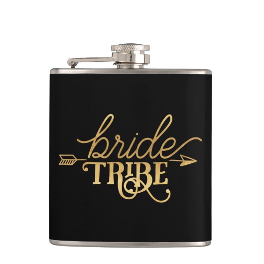 Gold Arrow Bride Tribe Flask Heupfles (Voorkant)