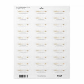 Gold Arrow Christmas Kaart retour adreslabels Etiket (Full Sheet)
