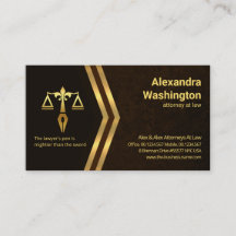 Gold Arrow Elegant Brown Marble Grunge Lawyer