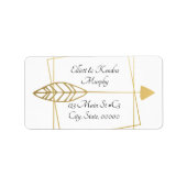 Gold Arrow en Geometric Persoonlijk adres Etiket (Voorkant)