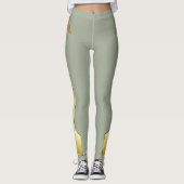 Gold Arrow Grijze Leggings (Voorkant)