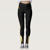 Gold Arrow zwarte Leggings (Voorkant)
