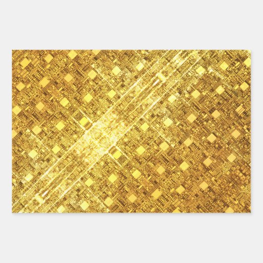 Gold Arrows en Sky Blue Meander Sampler Inpakpapier Vel (Voorkant 2)