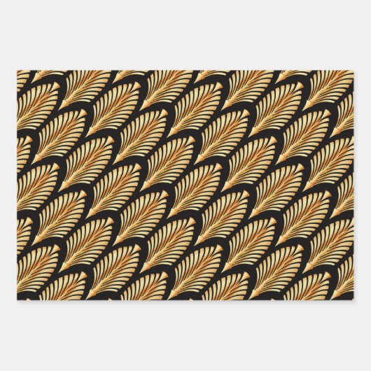 Gold Arrows en Sky Blue Meander Sampler Inpakpapier Vel (Voorkant)