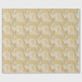 Gold Art  damestrekkende  apen Cadeaupapier (Vlak)