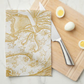 Gold Art  damestrekkende  apen Theedoek (Quarter Fold)