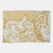 Gold Art  damestrekkende  apen Theedoek (Horizontaal)