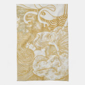 Gold Art  damestrekkende  apen Theedoek (Verticaal)